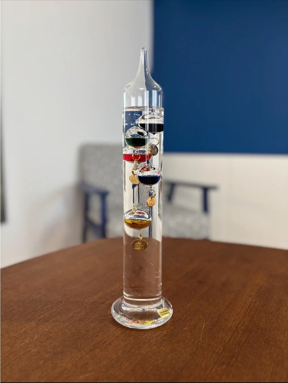 Glass Galileo Thermometer with Multicolor Floating Bulbs - Picture 8 of 9